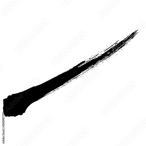 Hand drawn black ink brush strokes for grunge background designs