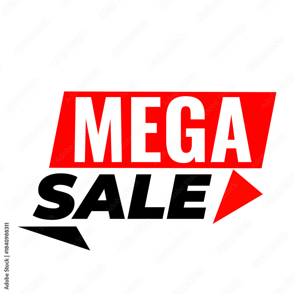 Fototapeta premium 32. Mega sale png, stylish promo icon, online discount badge, big offer artwork, retail sale design, shop marketing label