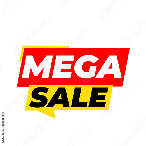 2. Mega sale png, shopping discount icon, festive deal element, digital promo artwork, special offer badge, online sale design