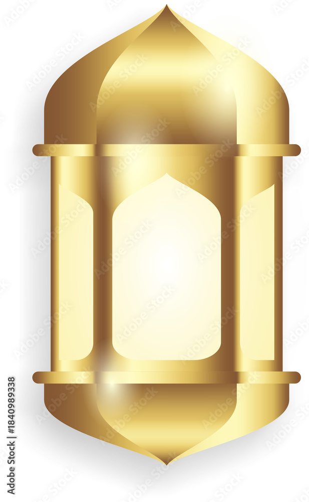 Fototapeta premium Ramadan Islamic gold lantern Illustration
