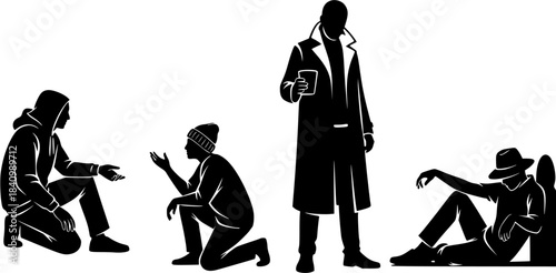 Beggar Silhouettes: Figures of Destitution and Need