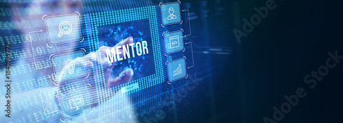 Mentoring concept. Mentoring with mentor advice, support and motivation.