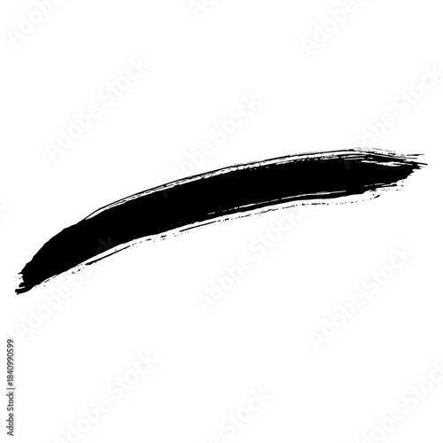 Hand drawn black ink brush strokes for grunge style design