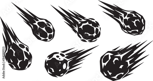 Black Asteroids Meteorites Burning in Space