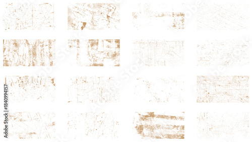 Grunge material monochrome set textures with dirty old surfaces. Esoteric style set textures monochrome with posters filled with scratches symbolizing.