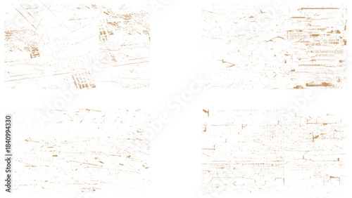 scratches and damage for magazine cover design vector illustration, Grunge material monochrome set textures with dirty old surfaces with.
