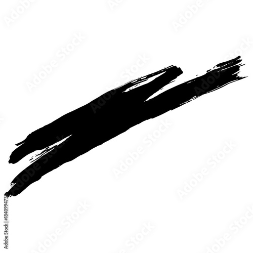 Hand drawn black ink brush strokes for grunge style backgrounds