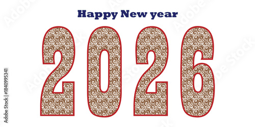Colorful 3D new year sale percentage sign illustration