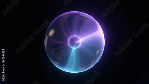 Pulsing Glowing Plasma Sphere AI Voice Assistant Interface Animation Futuristic Technology Video