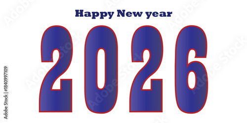 3D New Year 2026 celebration illustration with numbers and symbols