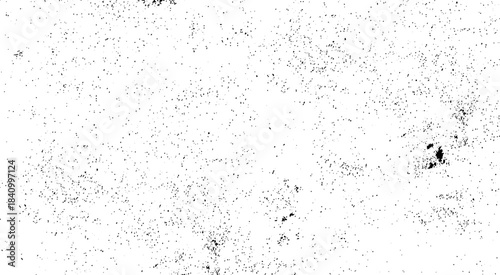 Distressed uneven background. Grunge texture overlay with fine grains isolated on white background. Abstract vector noise. Small particles of debris and dust. 