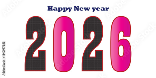 3D New Year number design with a percent symbol reflecting a happy holiday business celebration