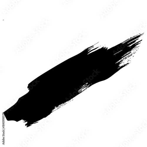 Hand drawn black brush strokes for grunge background designs