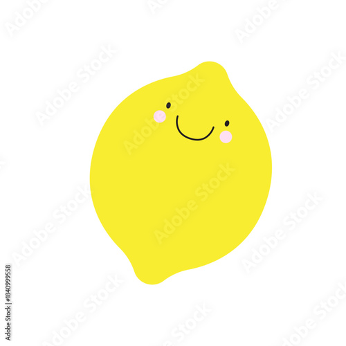 Kawaii Lemon Doodle Cartoon