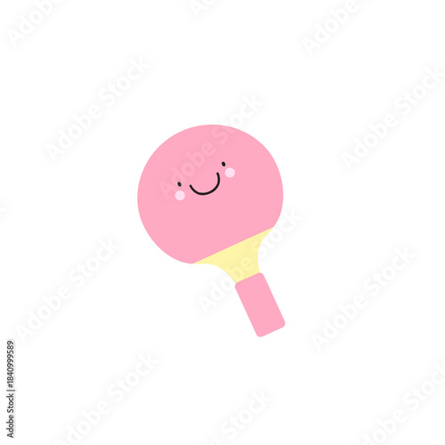 Kawaii Ping Pong Paddle Doodle Cartoon