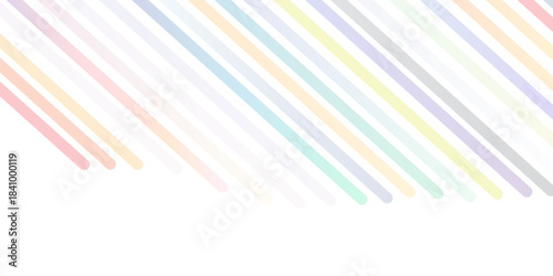 Rainbow seamless diagonal striped pattern, vector illustration. Seamless pattern with pastel colorful lines. Kid's pastel rainbow geometric background. Diagonal triple stripes. Rainbow Stripe Pattern.