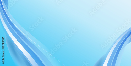 modern abstract blue background design with layers of textured white transparent material in triangle diamond and squares shapes in random geometrc