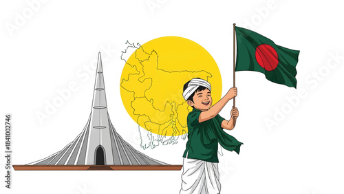 Bangladesh Victory Day, Flag and National Monument