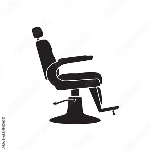  Vector Barber chair icon professional salon simple silhouette illustrator