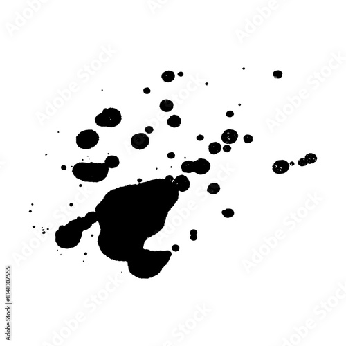 Hand drawn black ink brush strokes for grunge themed backgrounds