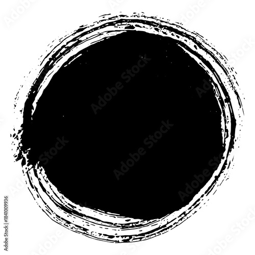 Hand drawn black brush strokes with color details for backgrounds