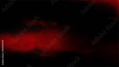 Glowing red and orange abstract vector background featuring a dark halftone circle pattern with fire energy waves and a light line design for a modern disco art backdrop
