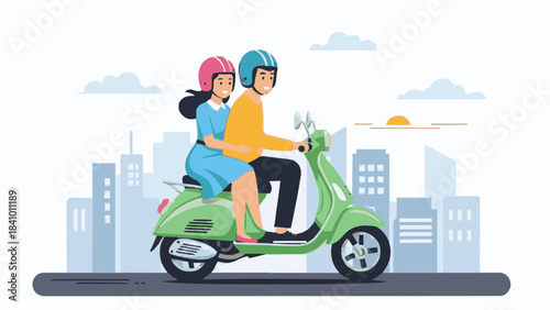 girl on scooter