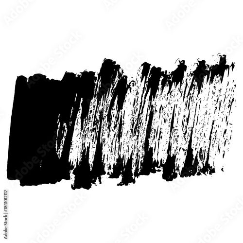 Hand drawn black ink brush strokes for grunge themed designs
