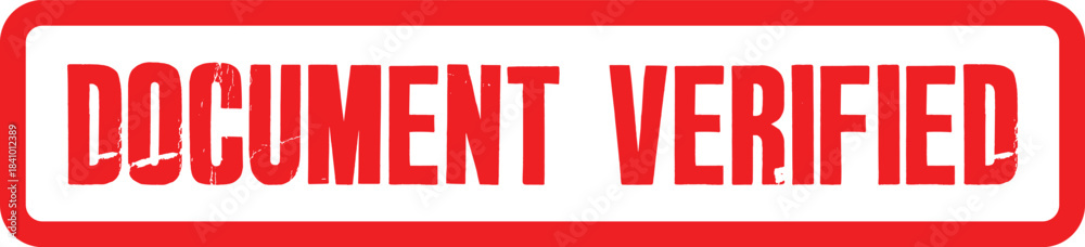 Fototapeta premium Document Verified Stamp Transparent Image Red Rubber Seal Stamp