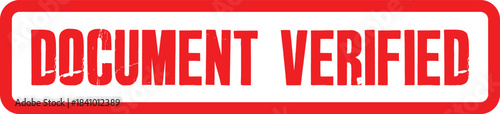 Document Verified Stamp Transparent Image Red Rubber Seal Stamp
