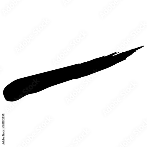 Hand drawn black brush strokes on white background for design use