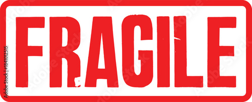 Important handling instruction concept Transparent image of 'Handle with Care' warning label