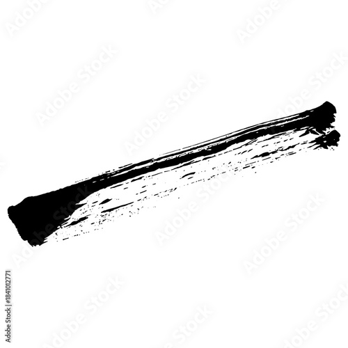 Hand drawn black ink brush strokes for grunge design projects