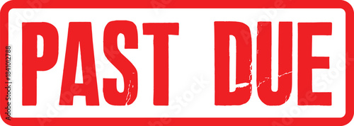 Past Due Transparent Image with Red Stamp Effect
