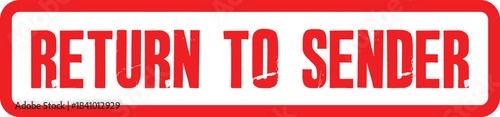 Transparent image of a return to sender stamp with copy space