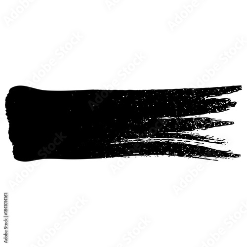 Hand drawn black ink brush strokes for text backgrounds in designs