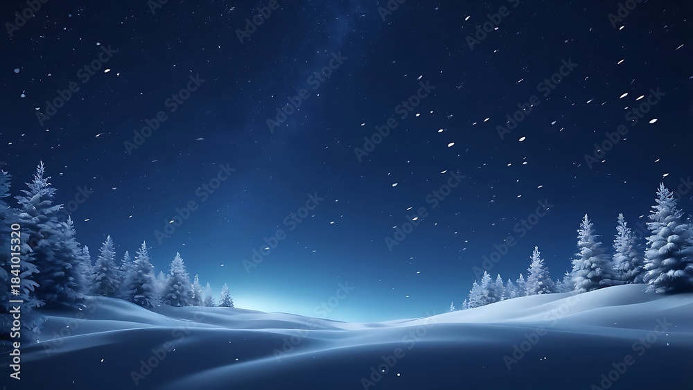 Naklejka premium winter landscape with snow