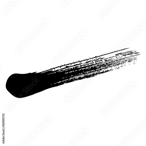 Hand drawn black ink brush strokes for grunge design backgrounds