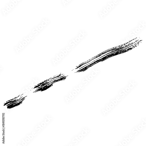 Hand drawn black ink brush strokes for grunge design backgrounds