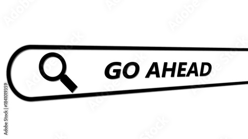 Go ahead search animation offering a minimal HUD bar with AI-enabled lookup, powering streamlined discovery, responsive digital navigation and enterprise-grade search workflows