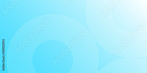 Abstract blue background with white circle rings in faded distressed vintage grunge texture design, old geometric pattern paper, with a modern concept style