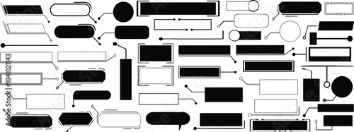 various, sizes, different, collection, speech, bubbles, shapes, title:, thought, style, color, pattern, visual, creative, stock, white, black, with, bubble, pending, callout, text box, speech bubble, 