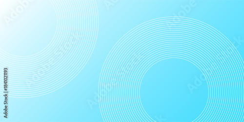 Abstract blue background with white circle rings in faded distressed vintage grunge texture design, old geometric pattern paper, modern design