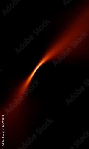 Abstract red light streak on black background, dynamic and energetic visual effect.