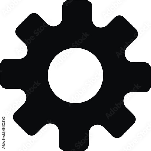 cogwheel, gear, mechanical, industry, engineering, machine, part, technology, symbol, icon, black, white, isolated, simple, graphic, design, element, mechanism, rotation, wheel, toothed, circular, too