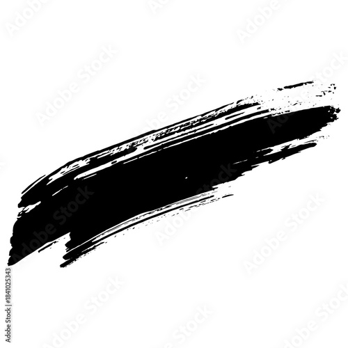 Hand drawn black brush strokes for grunge design backgrounds