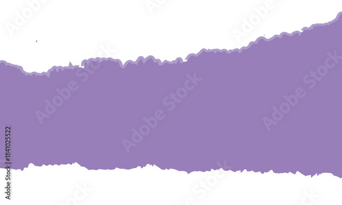 Purple torn paper  with empty space. Ripped purple paper revealing a blank white center, ideal for creative layouts, announcements, design mockups, and attention-grabbing backgrounds.

