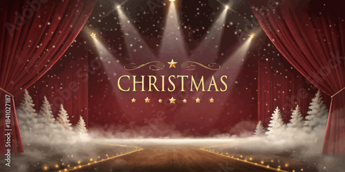 Christmas Highly Cinematic Christmas Vector with Dramatic Accents, Delivering a Sophisticated and Festive Holiday Scene.