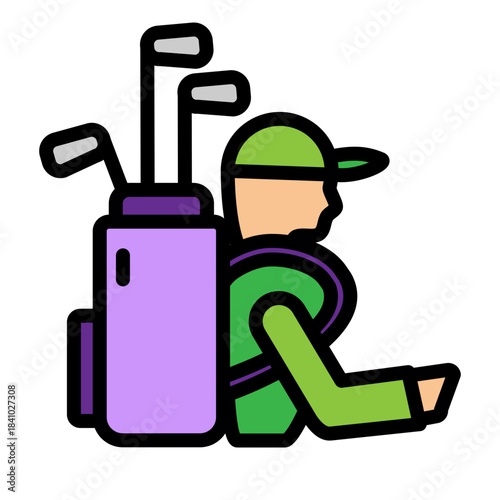 Caddie Vector Filled Icon Design