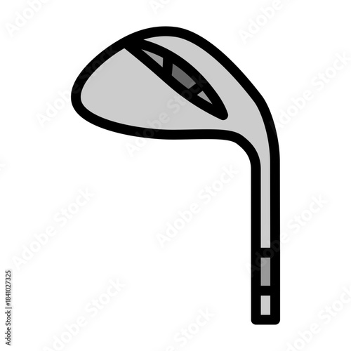 Lob Wedge Vector Filled Icon Design